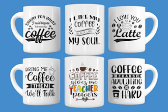 create trendy coffee mug design for your pod business