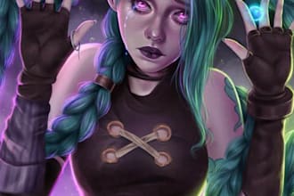 make a character for nftart style cyberpunk