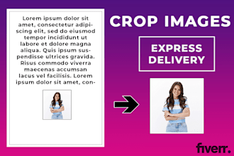 crop bulk images or product from image with express delivery