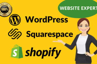 design wordpress, shopify and squarespace business website