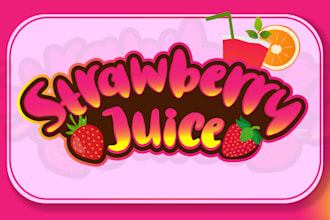do cute candy,bakery,food,sweet,ice cream drippy logo