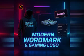 professionally design modern trendy gaming logo