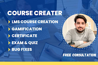 upload courses and quizzes in elearning website