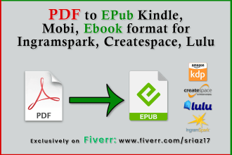 do ebook conversion from pdf word into epub and kindle