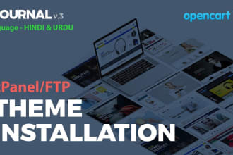 install opencart, journal 3 theme and customize theme for your store