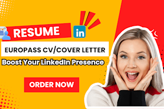 design professional resume, CV, cover letter, linkedin summary, post content