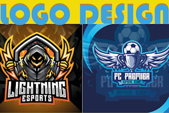 design logo for your team game, channel or for your business