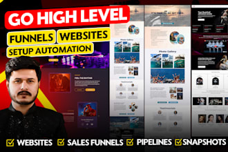 build gohighlevel funnels, websites, automation