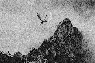 create dark art surrealistic background