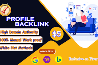 build 200 high da profiles backlinks