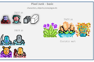draw pixel art, free gift for first costumer