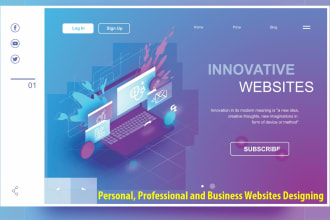 html website for portfolio, company introduction, services description etc