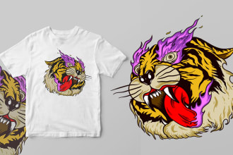 make awesome custom hand drawn t shirt and merch design