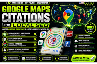 do 99100 google maps citations for gmb ranking, local pack 3, all countries