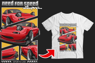 draw car vector illustration automotive for t shirt design