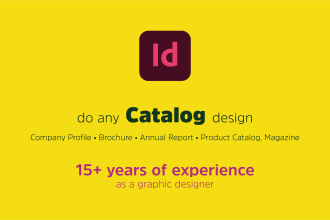 do any catalog design in indesign, product, magazine, lookbook, annual report
