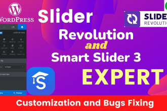 design or fix revolution slider, smart slider 3, ecommerce dynamic slider