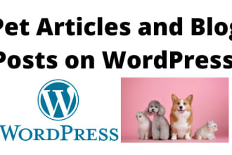publish pet articles and blog posts on your wordpress website