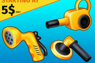 draw props, game objects, icons for your game