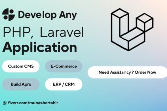 fix or develop any website application using PHP, laravel and codeigniter