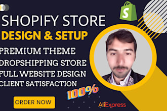 design shopify dropshipping store, setup shopify website