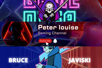 design unique youtube banner and logo for you in 24 hours