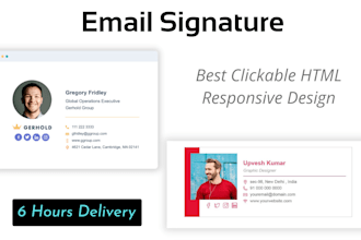 make responsive HTML email signature