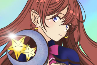 draw anime or manga 2d art illustrations
