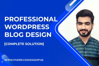 create a professional wordpress blog website