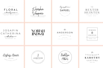 design unique word mark or letter mark or  monogram  logo