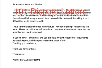 sell 101 dispute letters