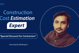 do construction cost estimation, material and quantity take off