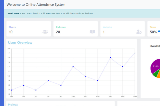 make you professional attendance management system website for your school