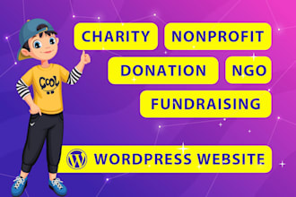 build your nonprofit website for charity, donations, fundraising and ngo