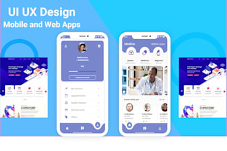 design mobile UI UX  in adobe xd, figma