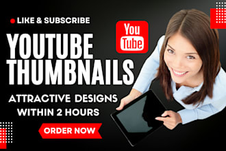 design eye catchy clickbait youtube thumbnails