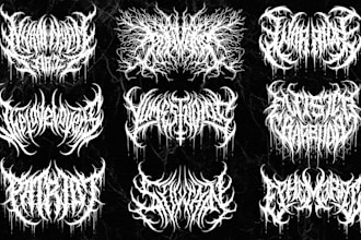 create death metal, black metal, slam, and brutal logo