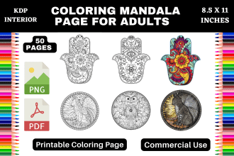 send you 50 mandala coloring pages