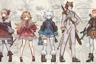 draw professionally made character sheet