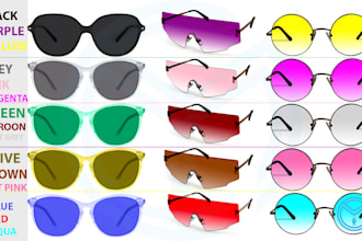 sunglass color change retouching and manipulation