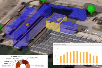 create solar pv simulations and drawings