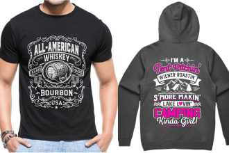 create typography vintage graphic t shirt clothing designs