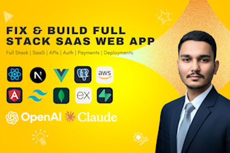 fix or build reactjs nextjs vuejs angular astro ai saas web apps