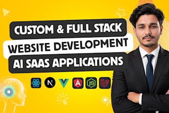 be your full stack web developer, saas app, front end and back end development