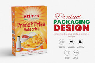 do your box packaging design, product box, mailer box with mockup