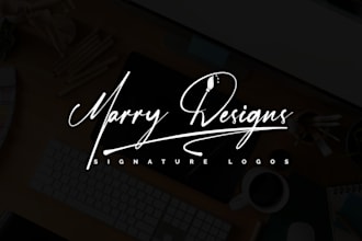 design professional and unique handmade, handwritten, scripted, signature logo
