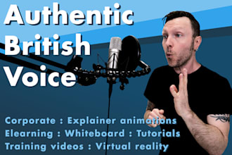 record a british male voiceover corporate narration