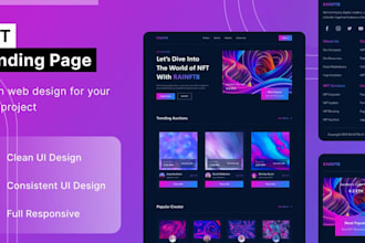 create nft landing page or nft website design