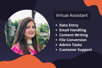 be your online VA, VA tasks, admin tasks, assistant