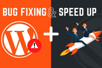 fix wordpress bug and wordpress speed optimization in 1 hour